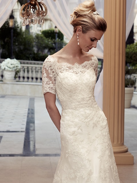 removable lace overlay wedding dress