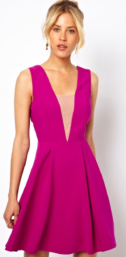 magenta dresses for wedding guest