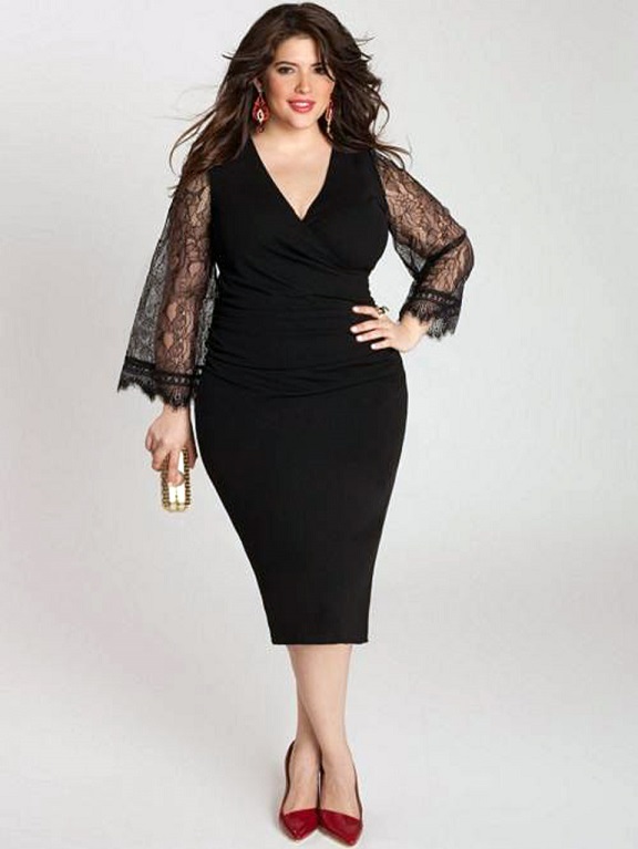 black evening dresses for plus size