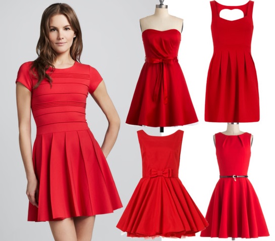 cocktail dress color red