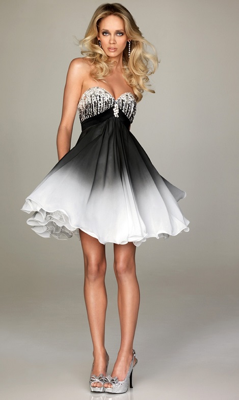 black and white dress for wedding