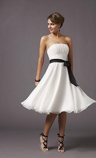 ladies white formal dress