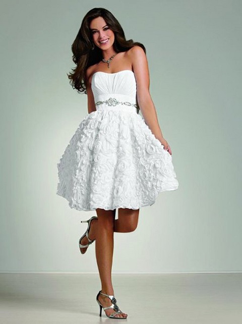 white short gown for ladies